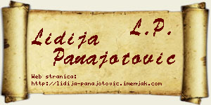 Lidija Panajotović vizit kartica